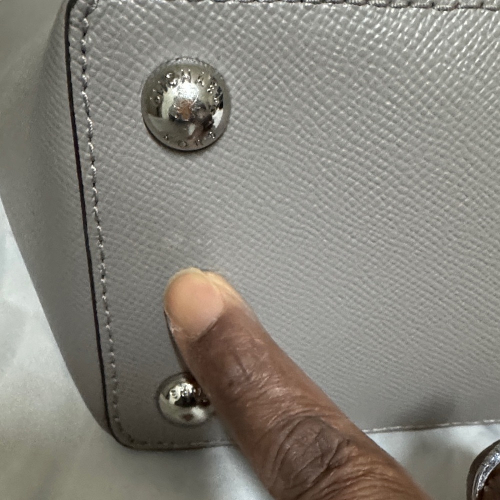 Michael Kors Gray Pebbled Leather Tote - Picture 3 of 9